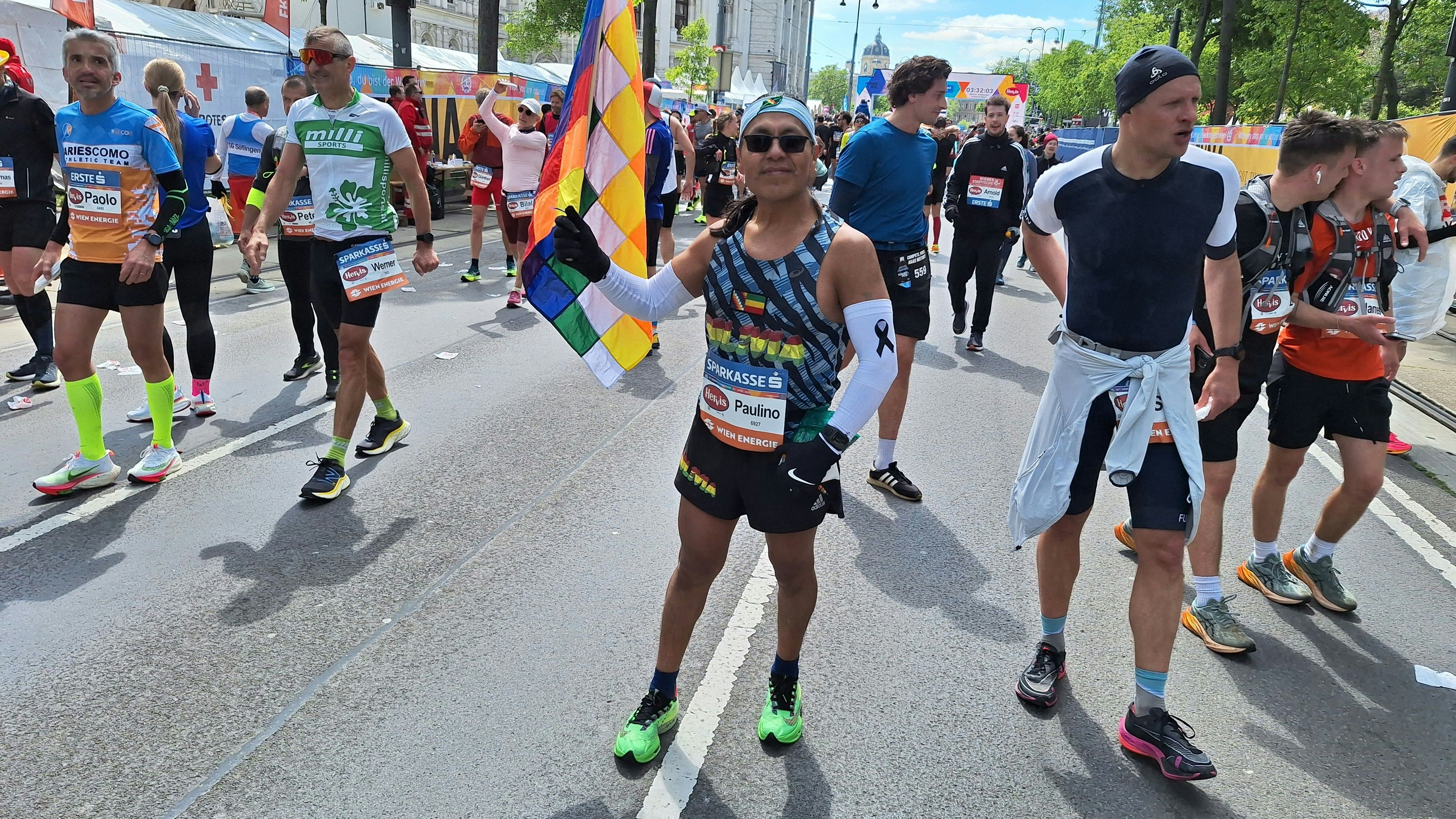 Paulino ist extra aus Bolovien angereist, um die schöne Laufstrecke in Wien genießen zu können.