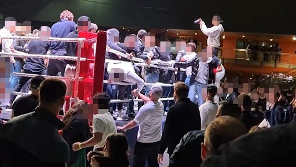 Unschöne Szenen gab es nach einem Boxkampf in Wien.