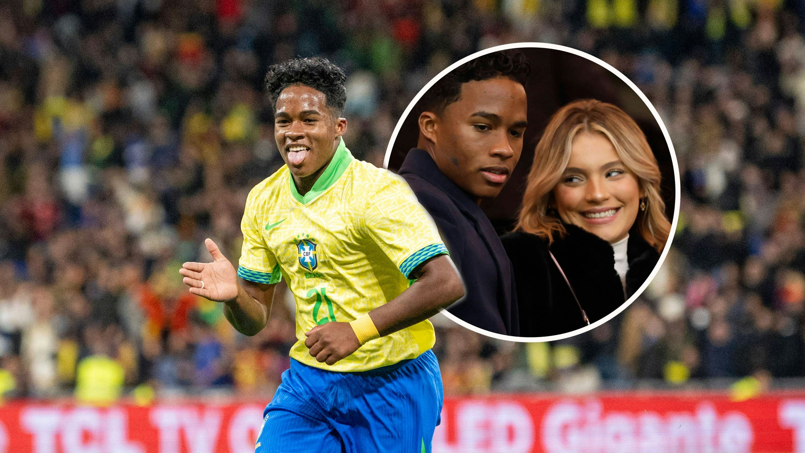 Endrick mit seiner Freundin 