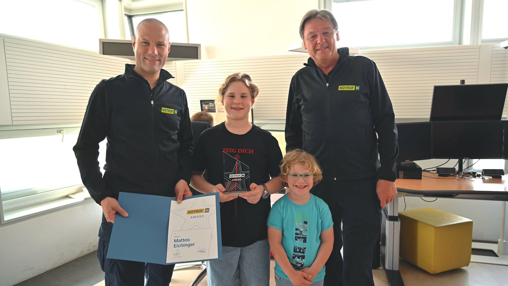 Mutiger Matteo (12) erhielt nun 1. Notruf-Award