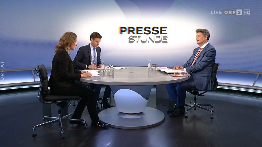 Helmut Brandstätter in der ORF-Pressestunde. 