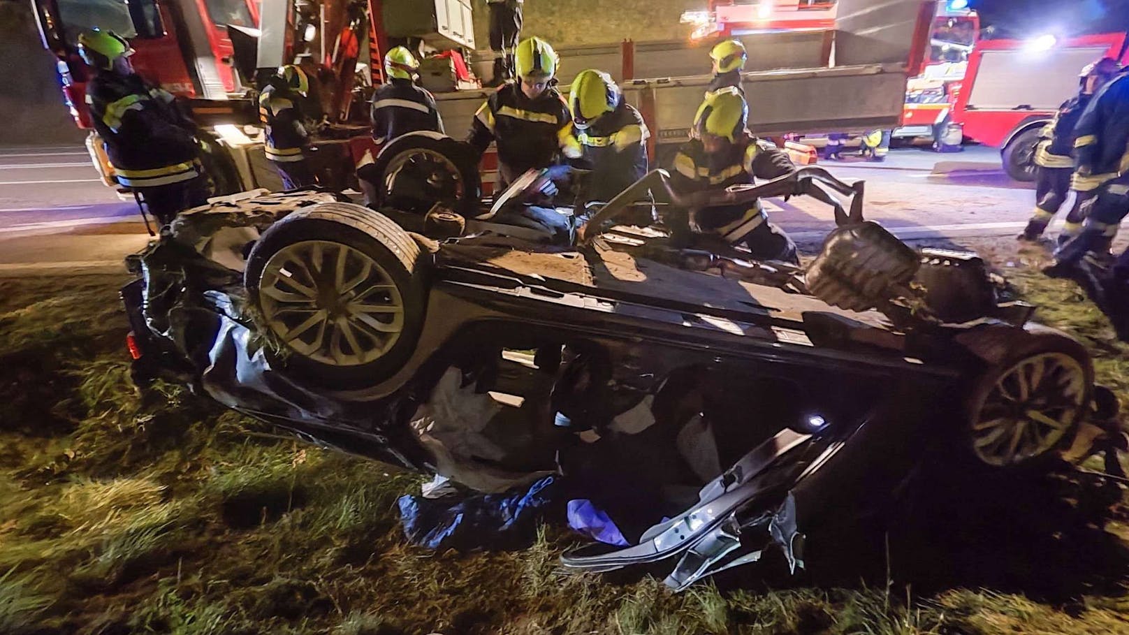 Die Fahrbahn wurde gründlich gereinigt ...