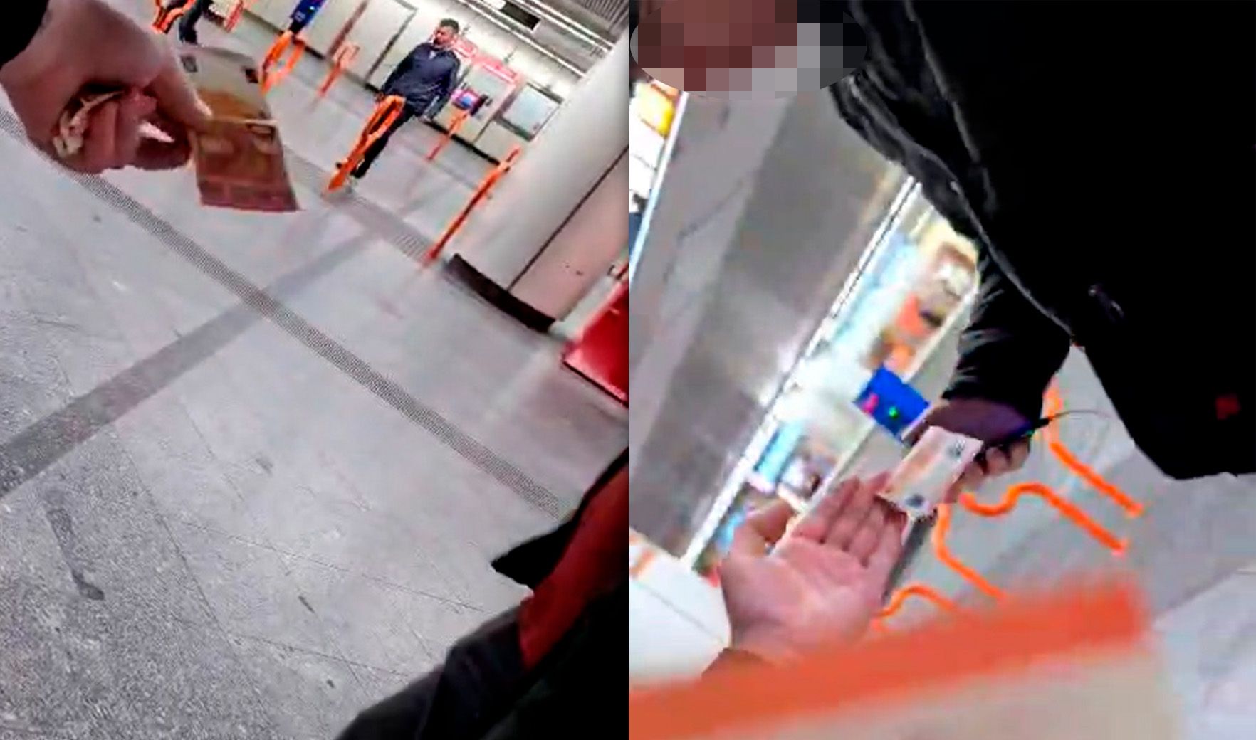 Der unbekannte Mann verteilt einfach bares Geld an wildfremde Menschen.