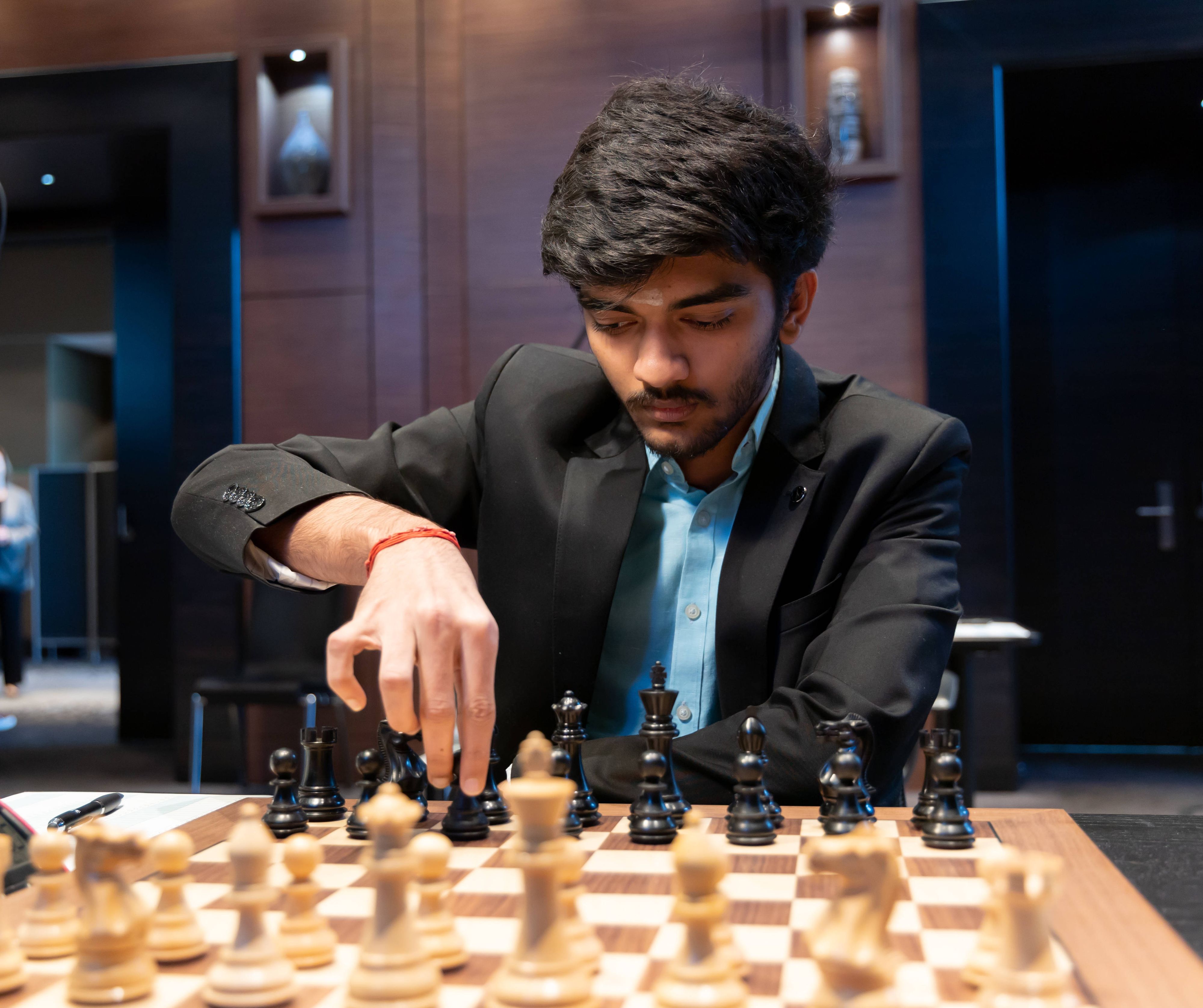 Dommaraju Gukesh in Aktion