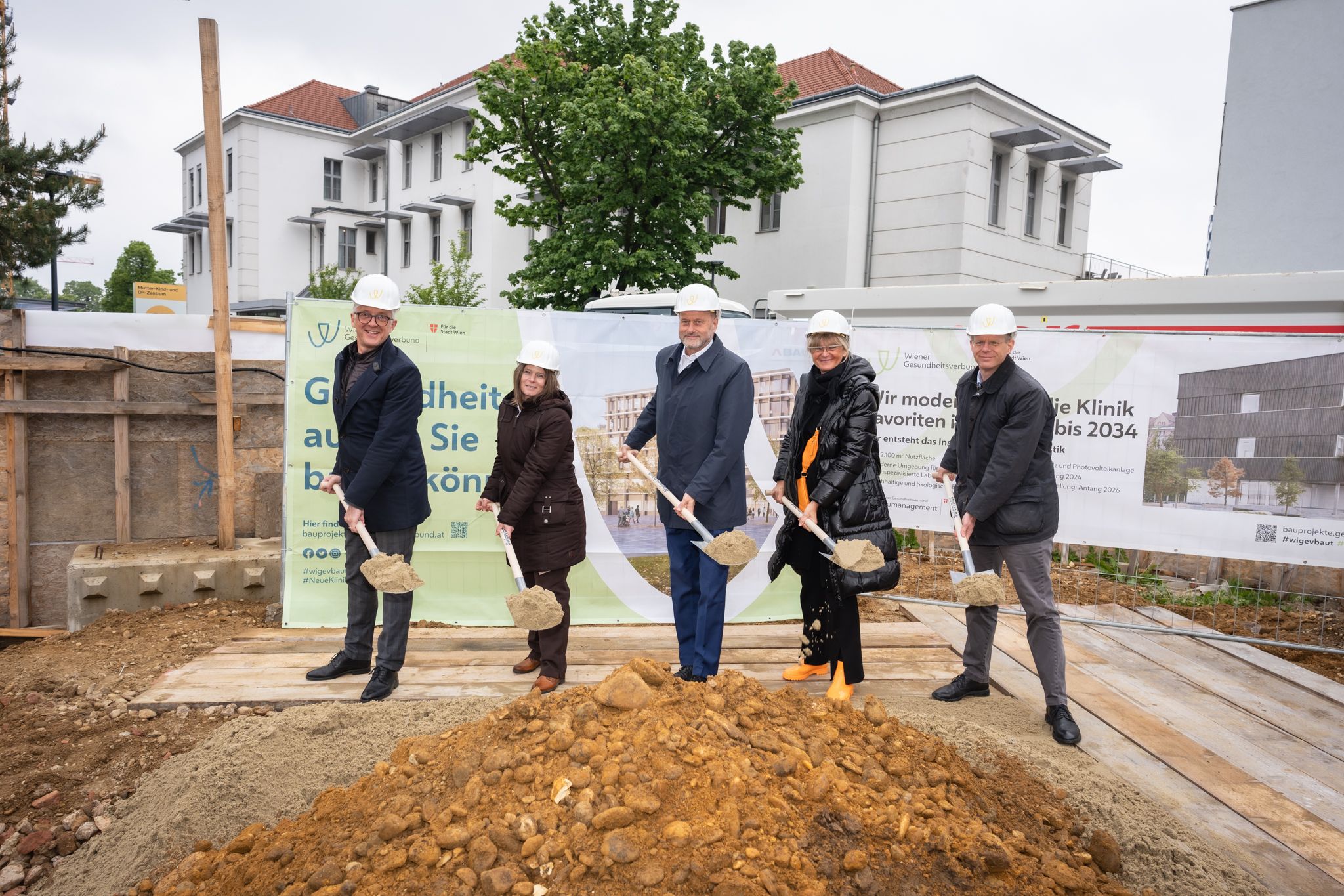 Spatenstich für das Labor in der Klinik Favoriten