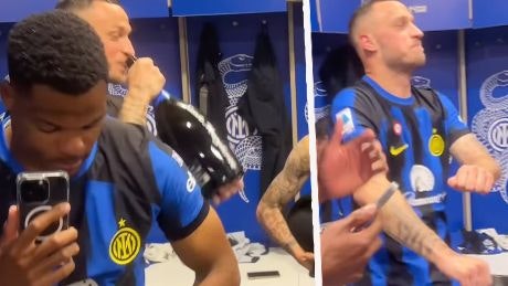 Marko Arnautovic ließ es in der Inter-Kabine krachen.