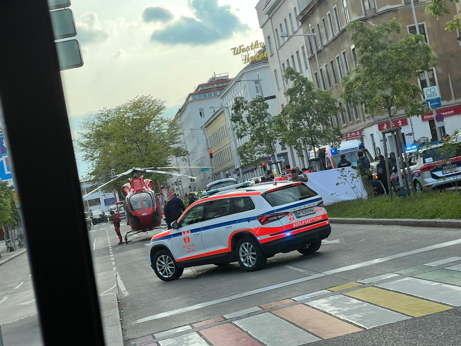 Großeinsatz auf der Felberstraße in Wien 