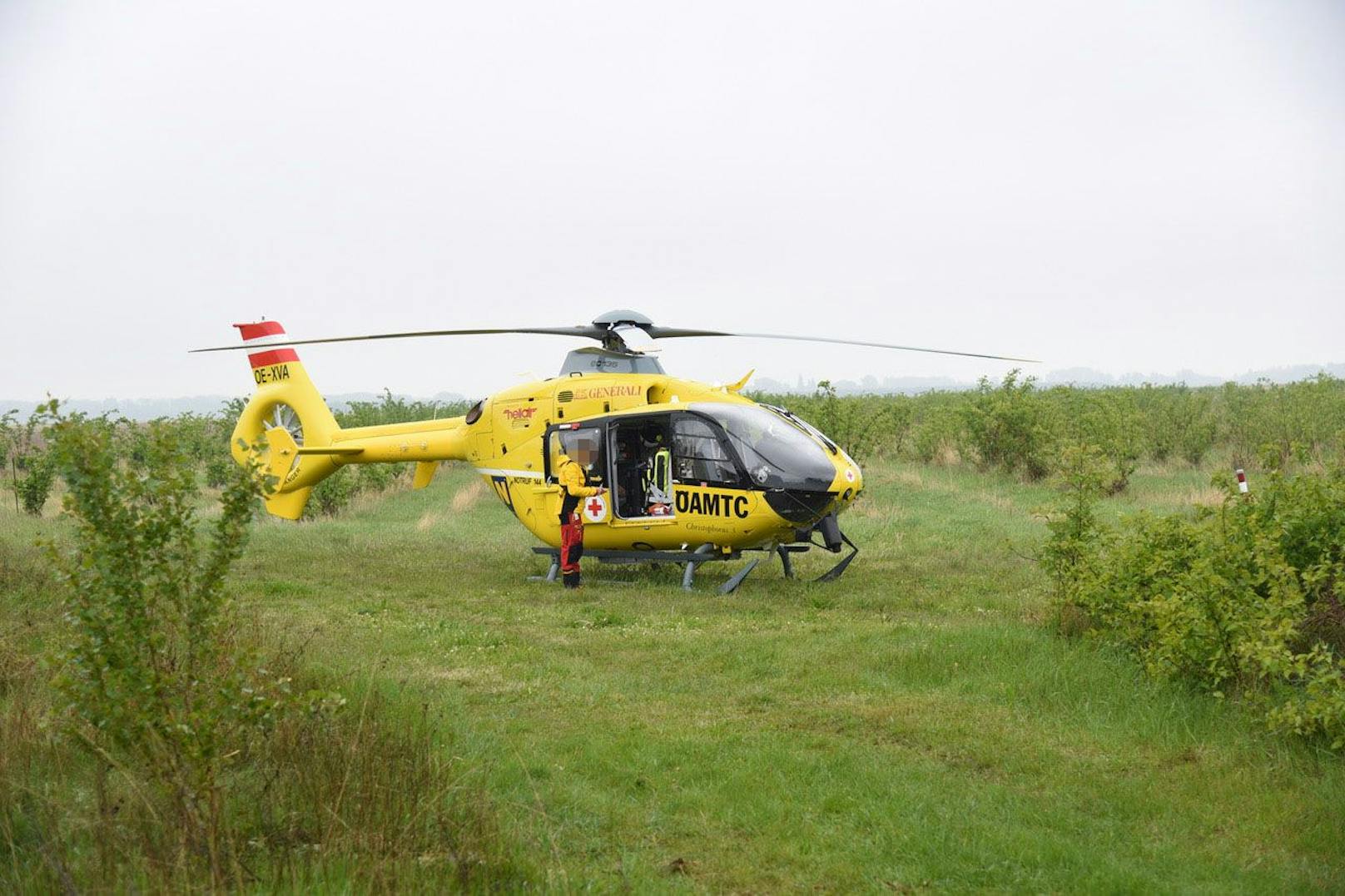 Der Notarzthubschrauber stand im Einsatz.