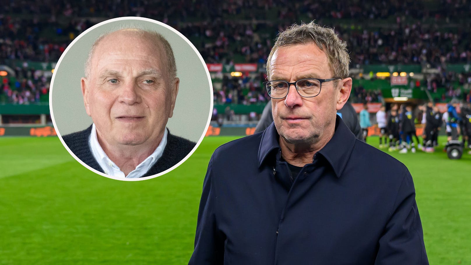 Ullie Hoeneß und Teamchef Ralf Rangnick – bald zusammen für Bayern im Einsatz?