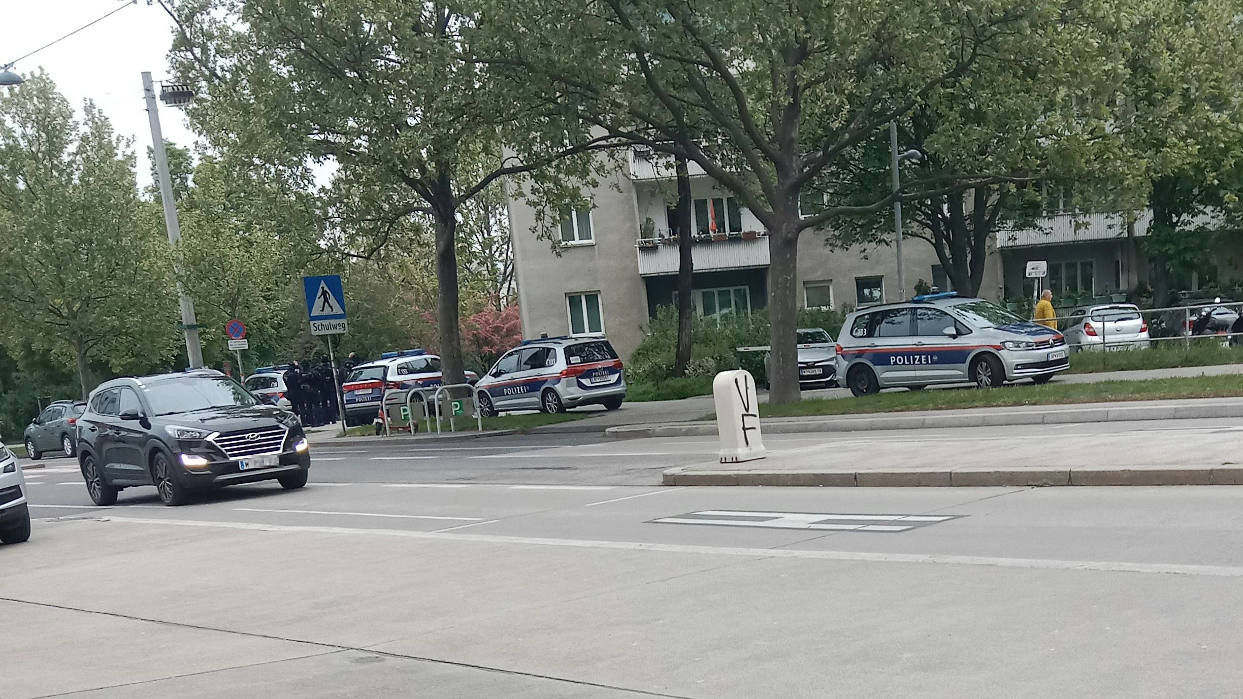 Die WEGA kurz vor der Wohnungsstürmung.