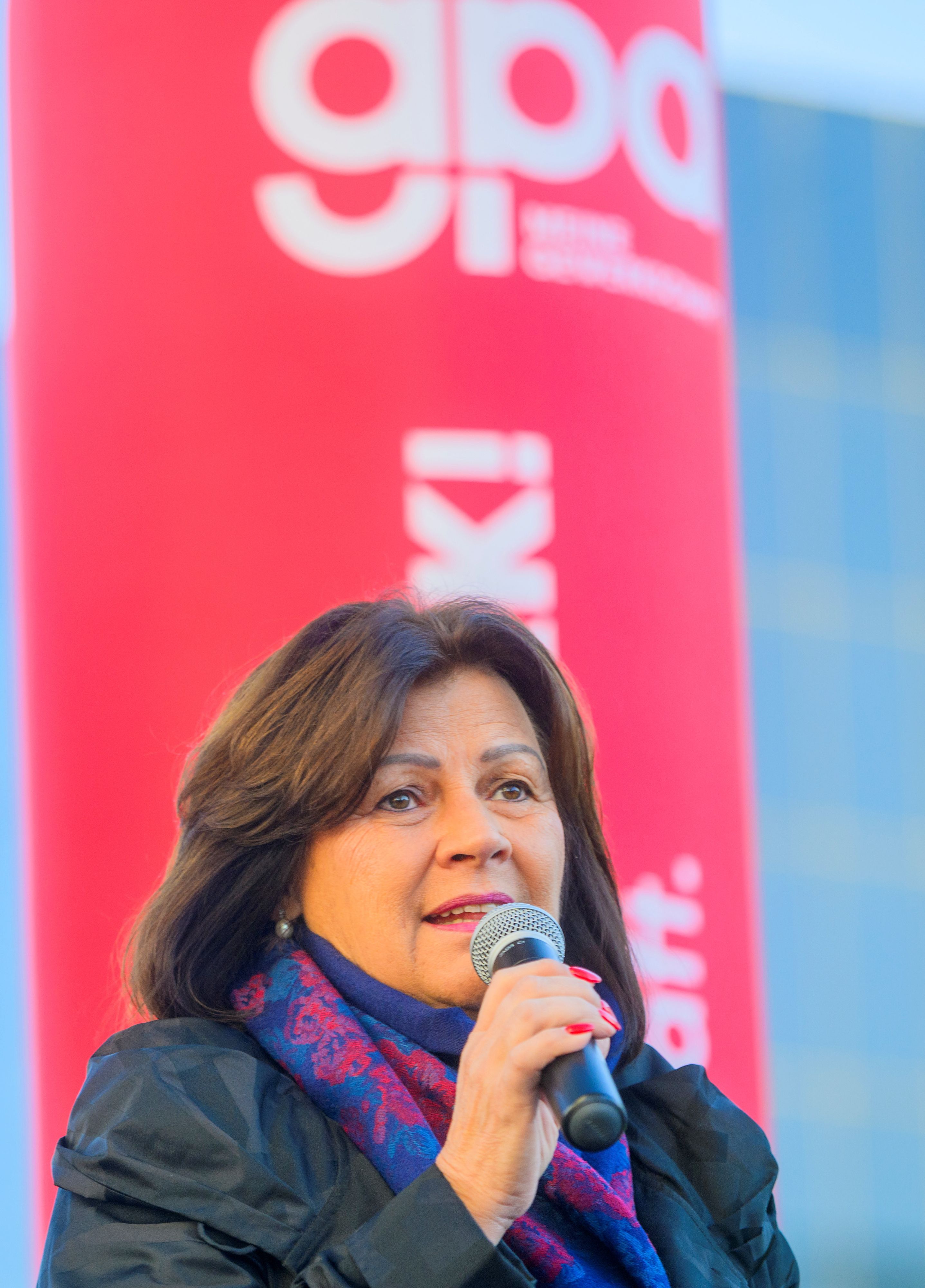 Bleibt Präsidentin der Arbeiterkammer Wien: Renate Anderl beim Metaller-Warnstreik am 6. November 2023.