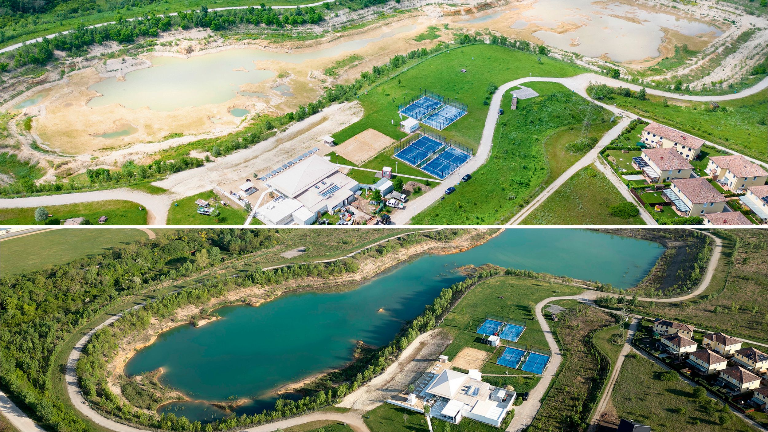 Zum Vergleich: Der Achtersee im Juni 2023 und jetzt im April 202