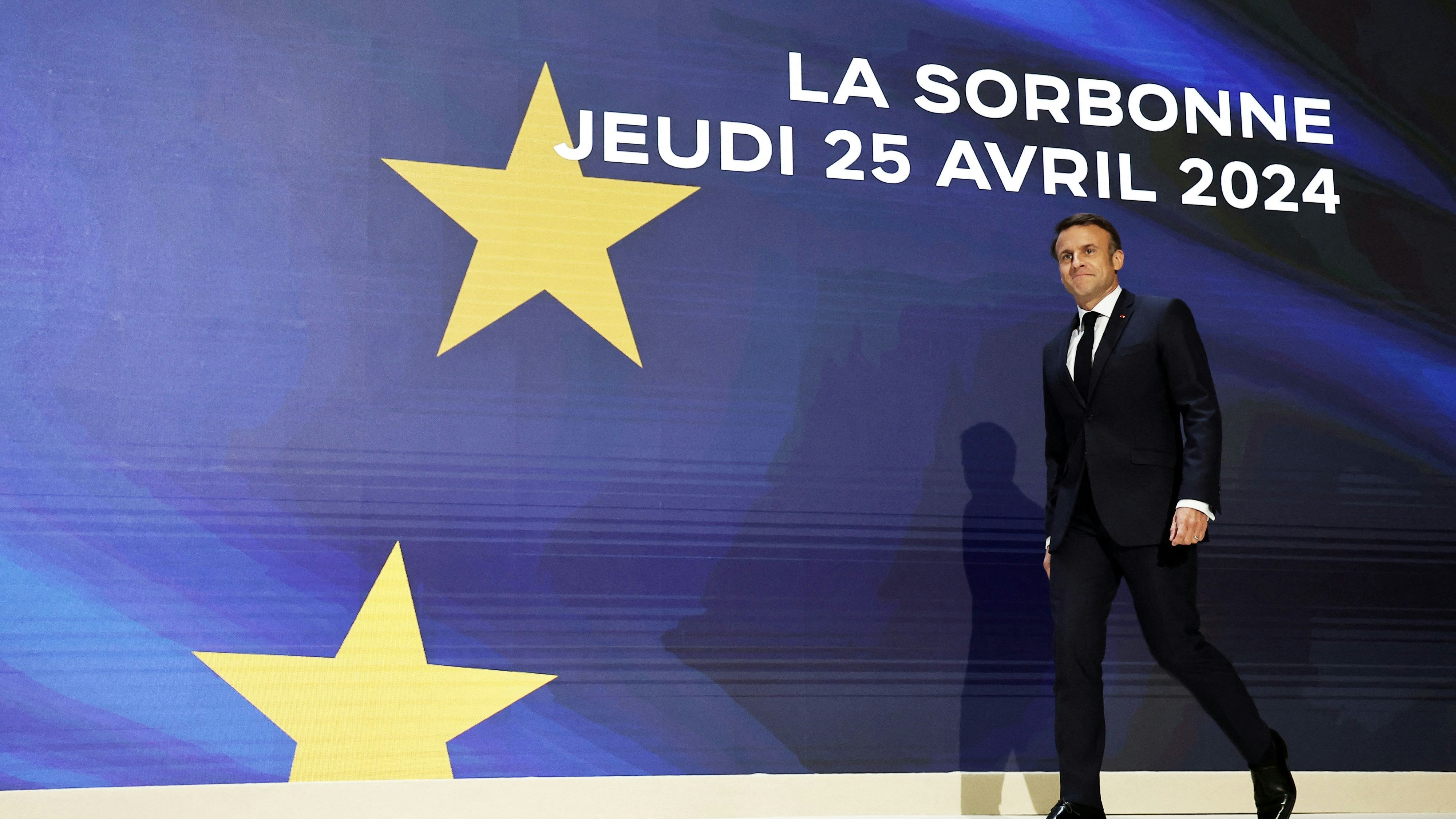 "Europas Humanisms ist zerbrechlich": Macron am Weg zu seiner Sorbonne-Rede