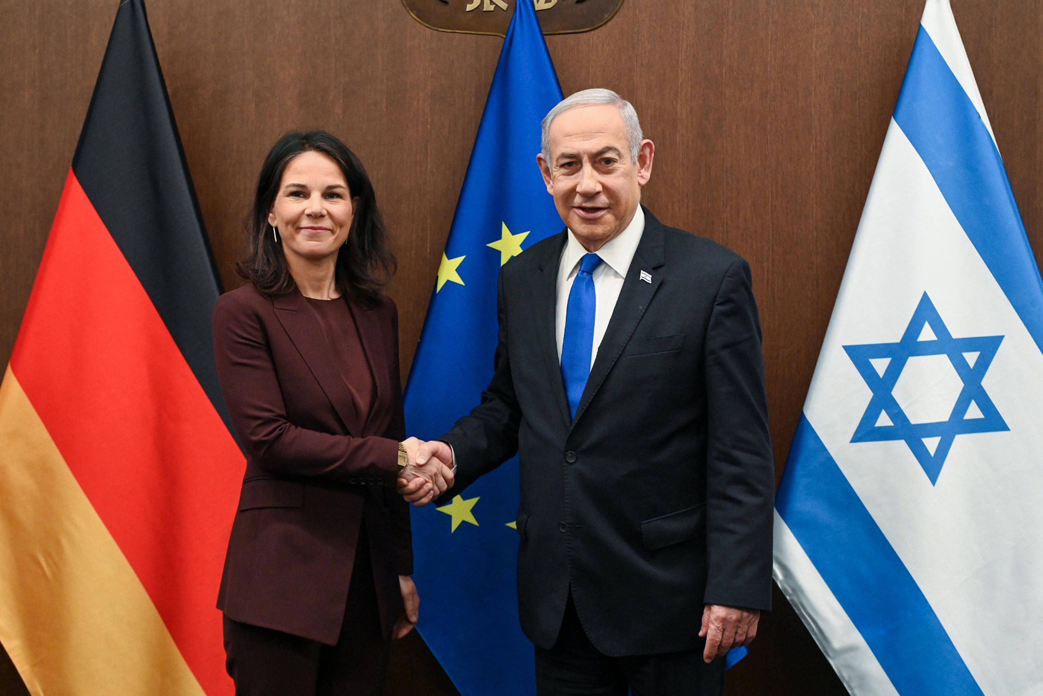 Die deutsche Außenministerin Annalena Baerbock und der israelische Ministerpräsident Benjamin Netanjahu gerieten bei einem Treffen am 17. April aneinander.