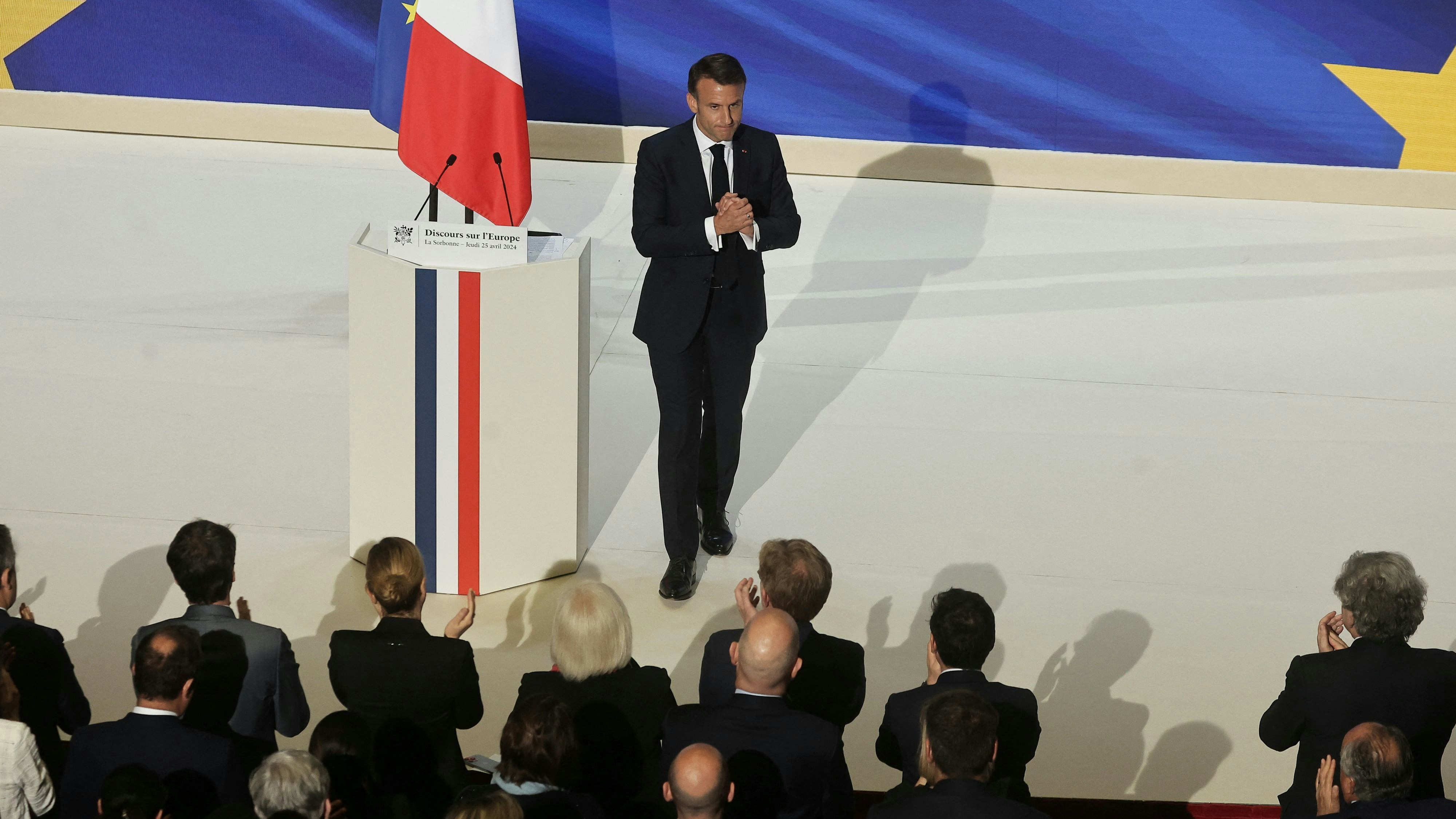 Die Rede von Macron in der Sorbonne dauerte rund zwei Stunden