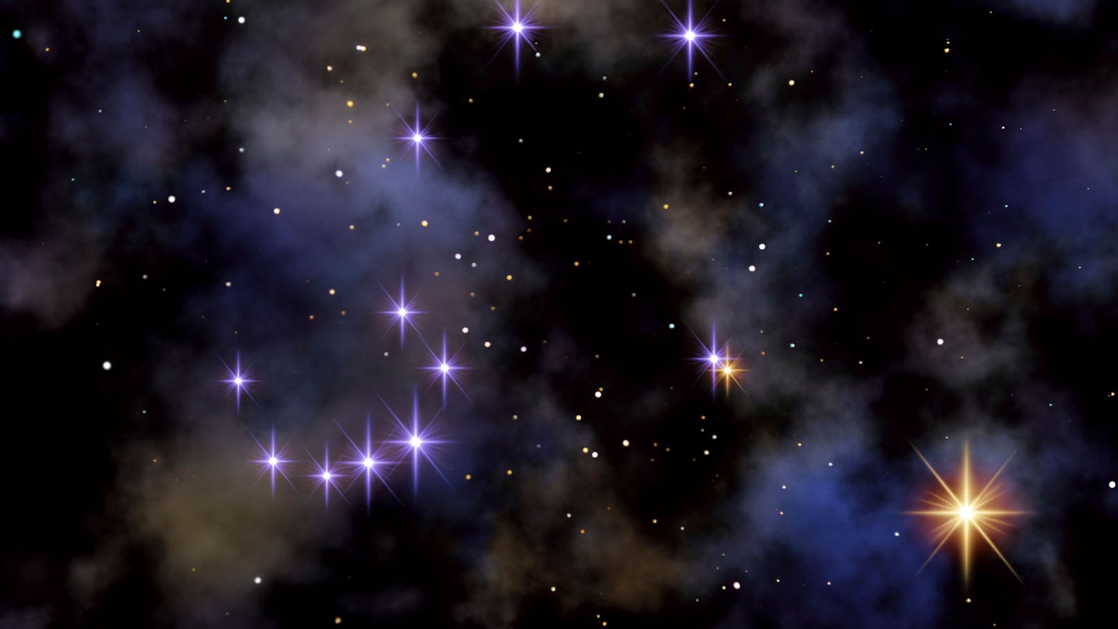 Die "Nördliche Krone" (links unten): "T Coronae Borealis" ist der zweite Stern von links. Rechts im Bild ist Arktur, derHauptstern im Bärenhüter, zu sehen.
