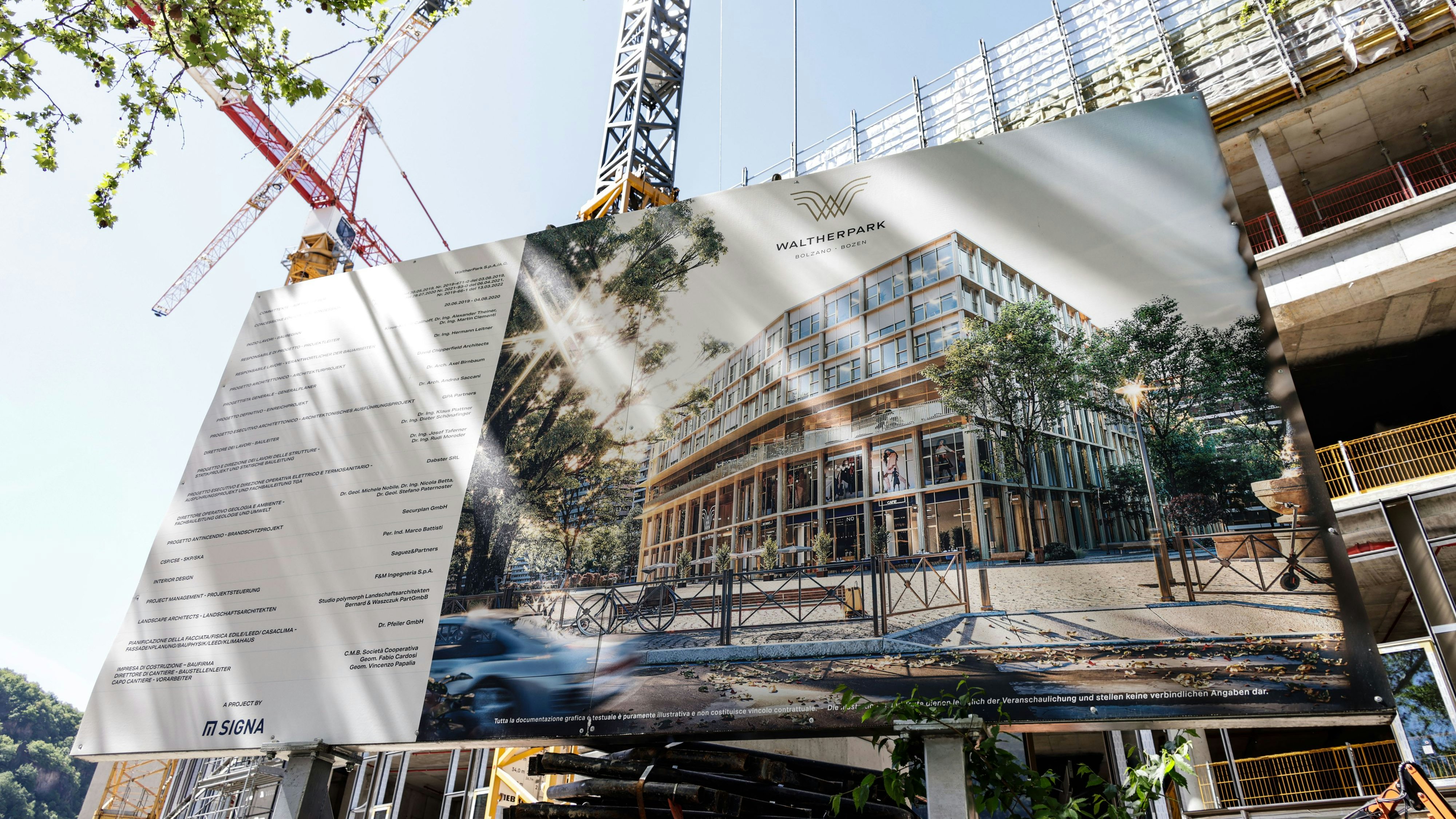 Download von www.picturedesk.com am 26.04.2024 (10:11).  Signa, Baukonzern, Rene Benko, Baustelle Waltherpark in Bozen, Südtirol, Signa Italia, Bauprojekt, Einkaufszentrum, Watherpark Bolzano.Foto: Franz Neumayr 13.4.2024 - 20240414_PD19641 - Rechteinfo: Rights Managed (RM)