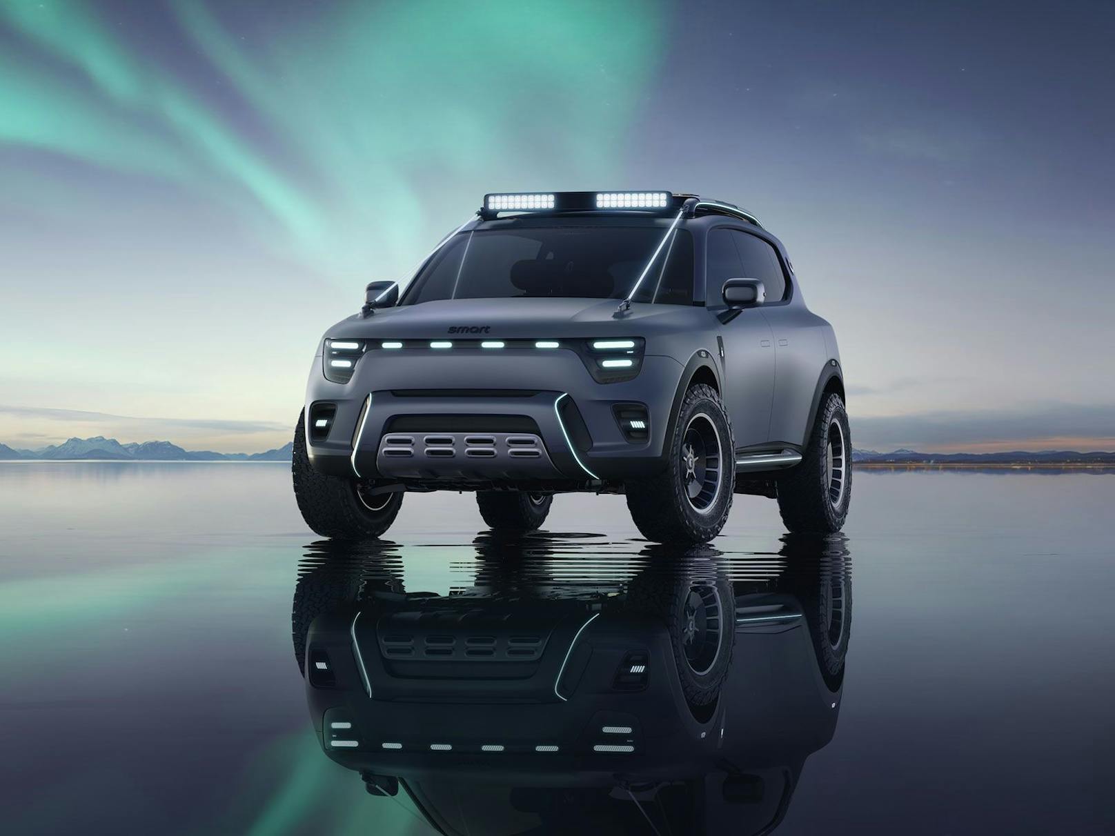 Das Smart Concept #5 präsentiert sich in völlig neuem Look als robuster Geländewagen.