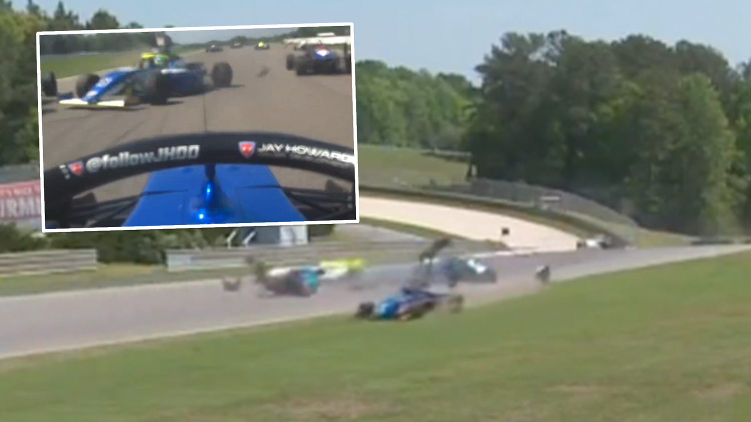 Die Bordkamera nahm den Unfall auf.