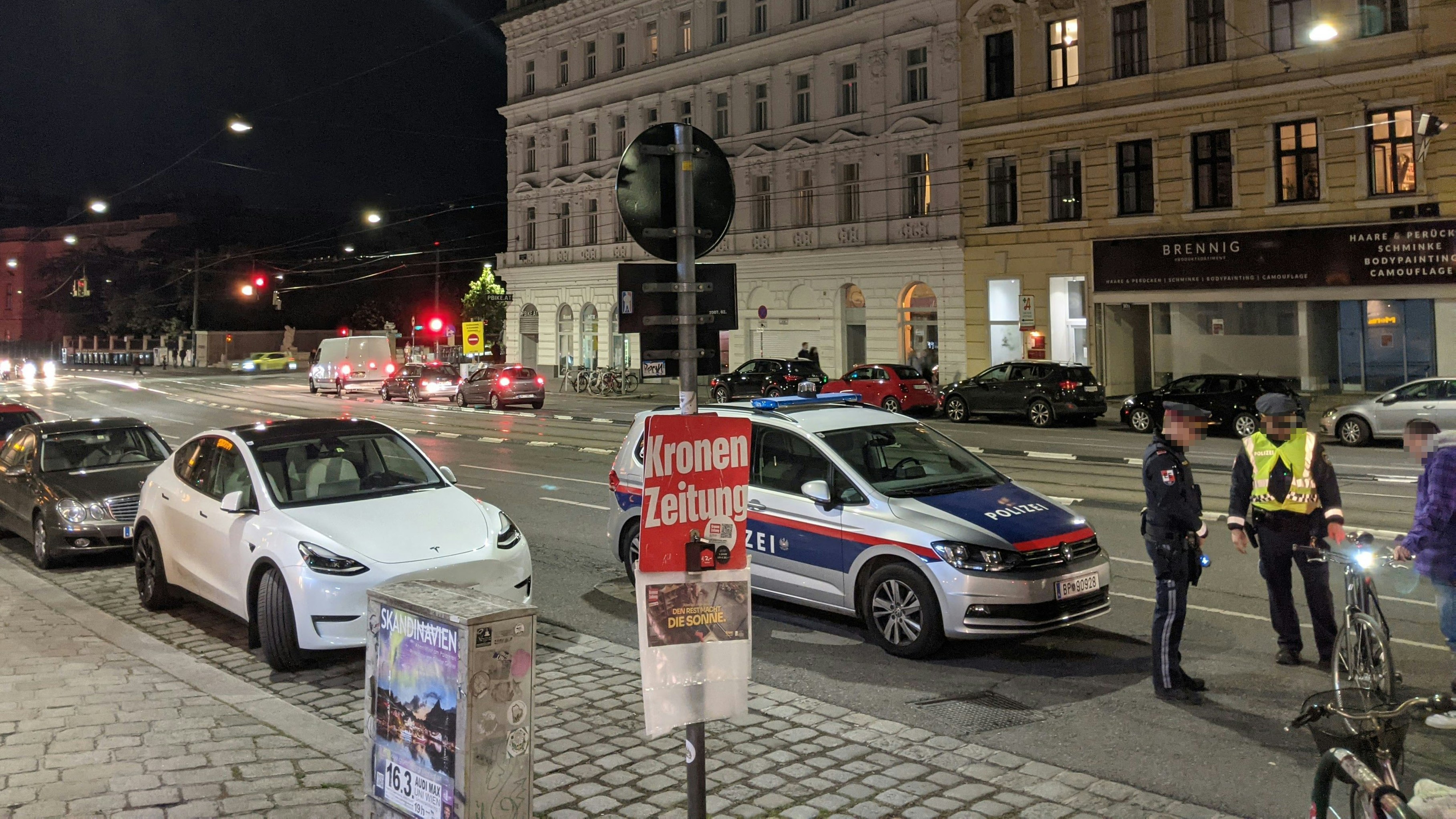 Die Verkehrskontrolle auf der Alserbachstraße (Wien-Alsergrund)