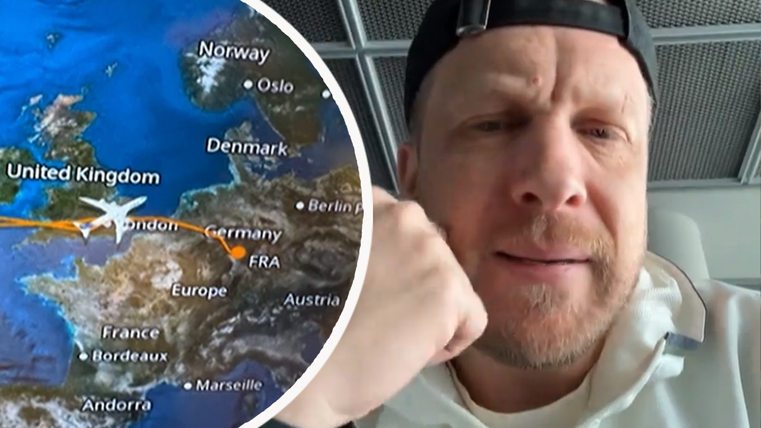 Oliver Pocher ist gefrustet wegen des Chaos-Flugs.