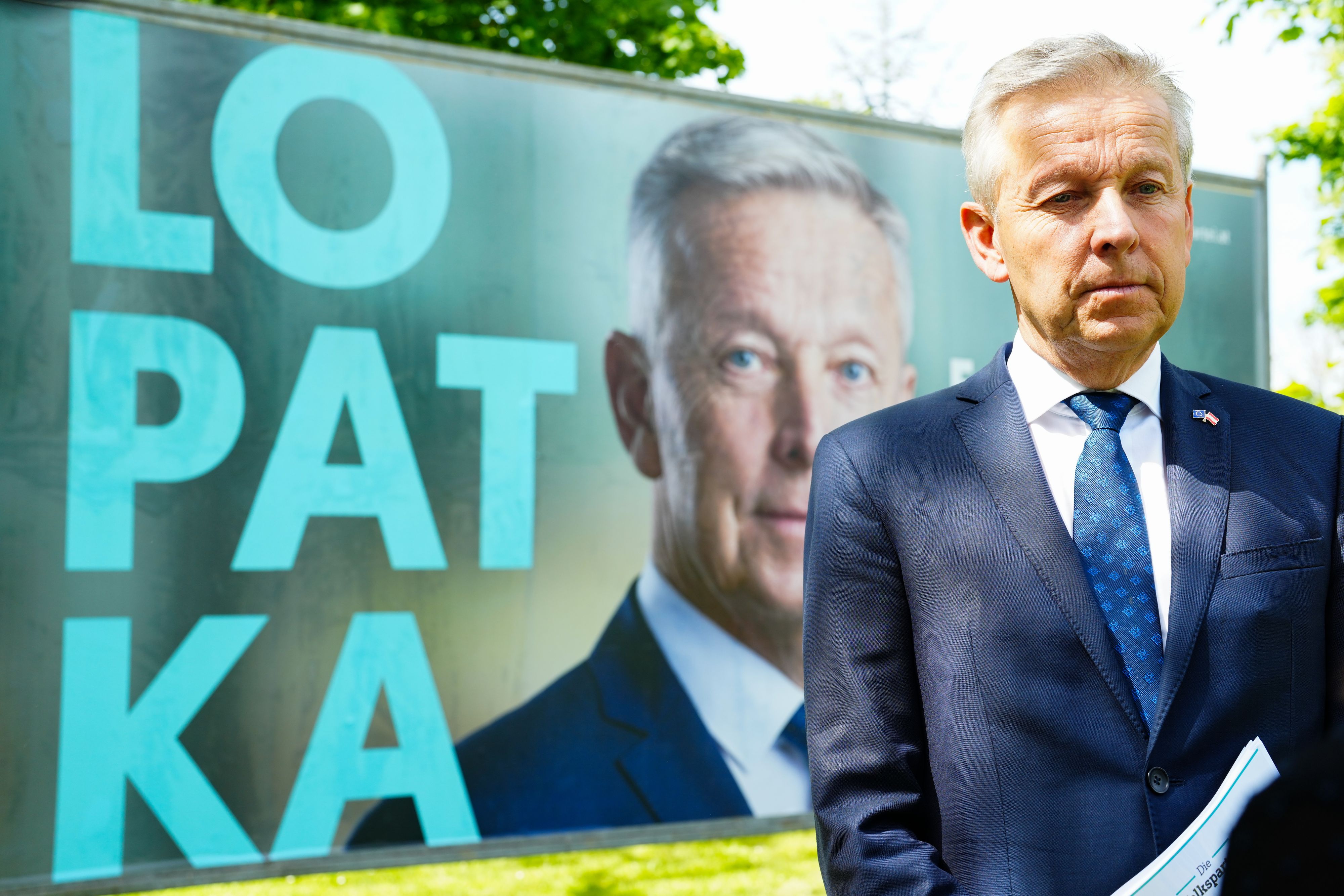 Spitzenkandidat Reinhold Lopatka im Rahmen der Pressekonferenz der ÖVP 