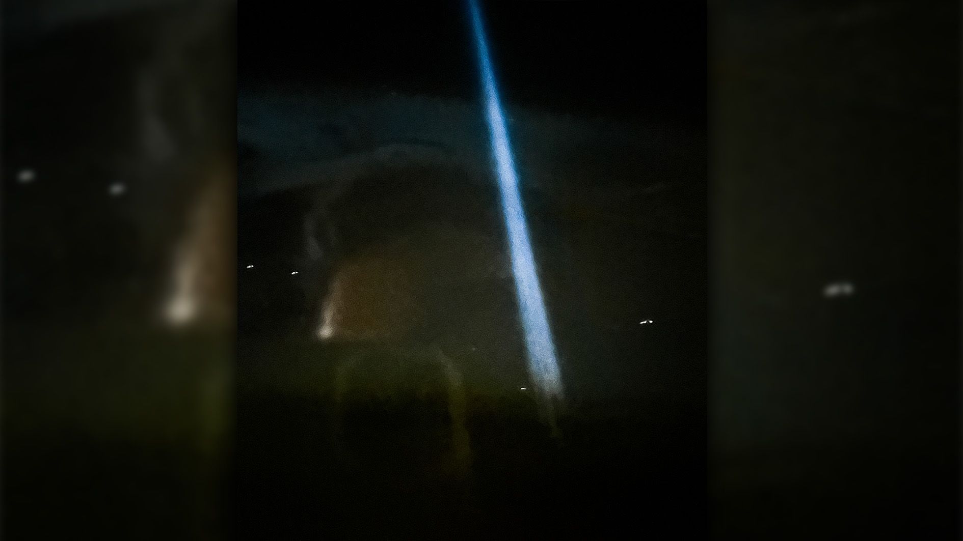 Am späten Sonntagabend wurde ein Autofahrer auf einen hellen Lichtstrahl in Melk aufmerksam. Er schoss umgehend ein Foto.