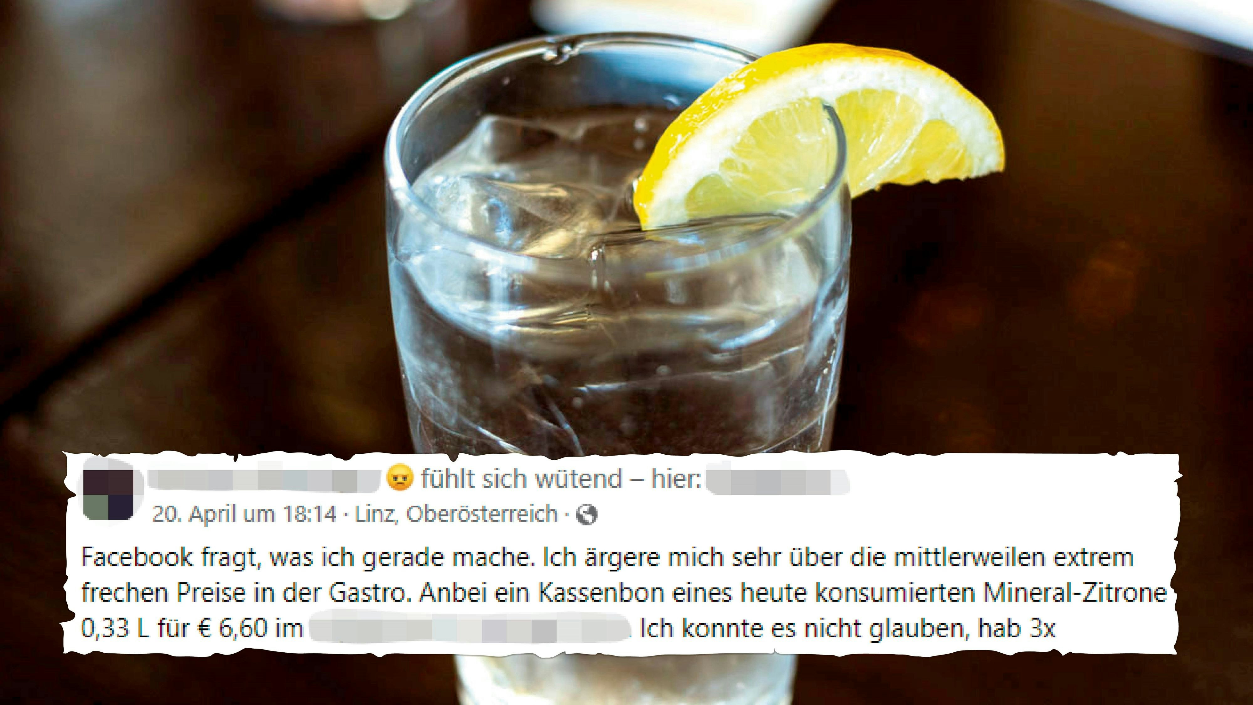 Mineralwasser Zitrone