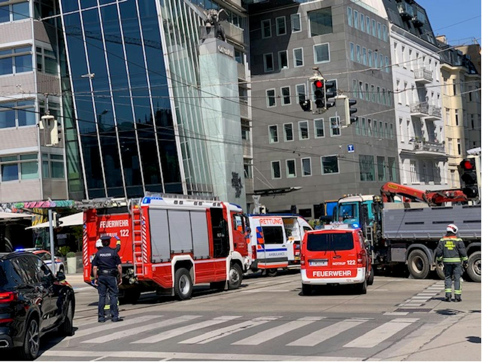 In der Praterstraße, Ecke Taborstraße, ereignete sich am Dienstag ein schwerer Verkehrsunfall.