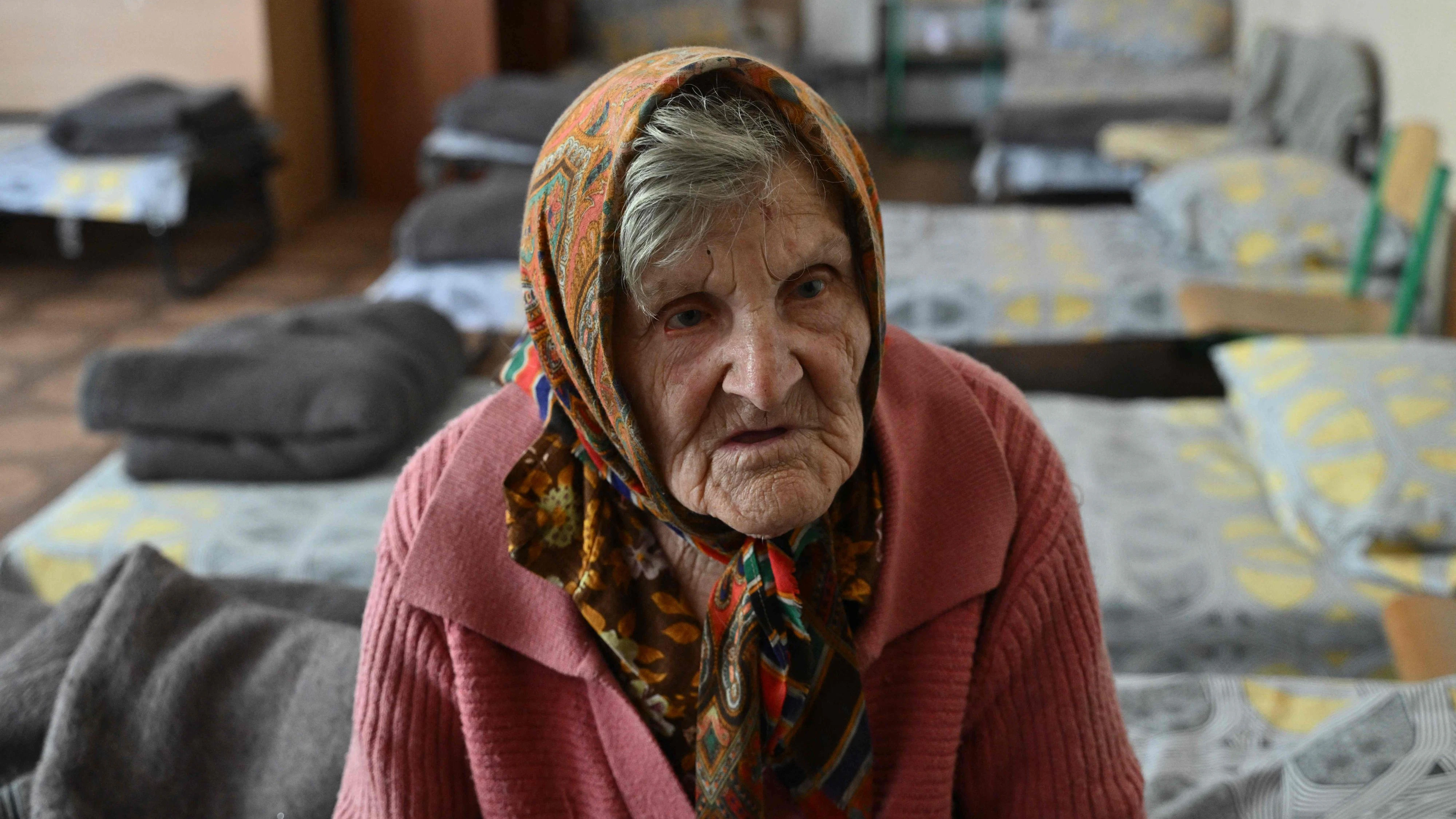 Die 97-jährige Lydia Lominowska flüchtete zu Fuß vor den russischen Angreifern. 