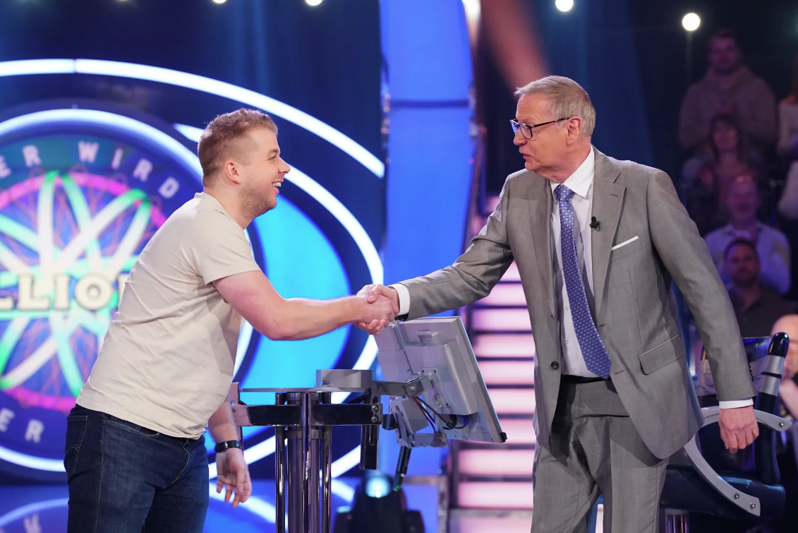 Günther Jauch und Nils Große verstehen sich auf Anhieb