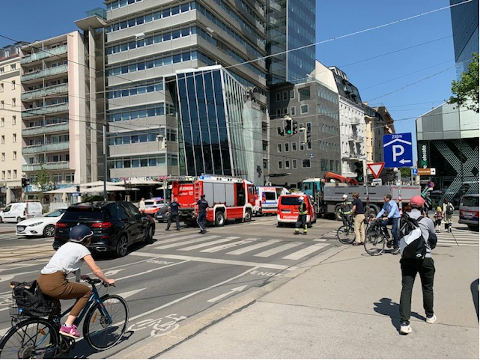 In der Praterstraße, Ecke Taborstraße, ereignete sich am Dienstag ein schwerer Verkehrsunfall.