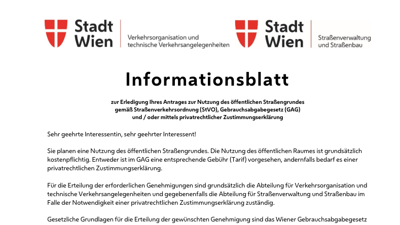 Betroffene Wiener müssen bei der MA 46 um Genehmigung ansuchen