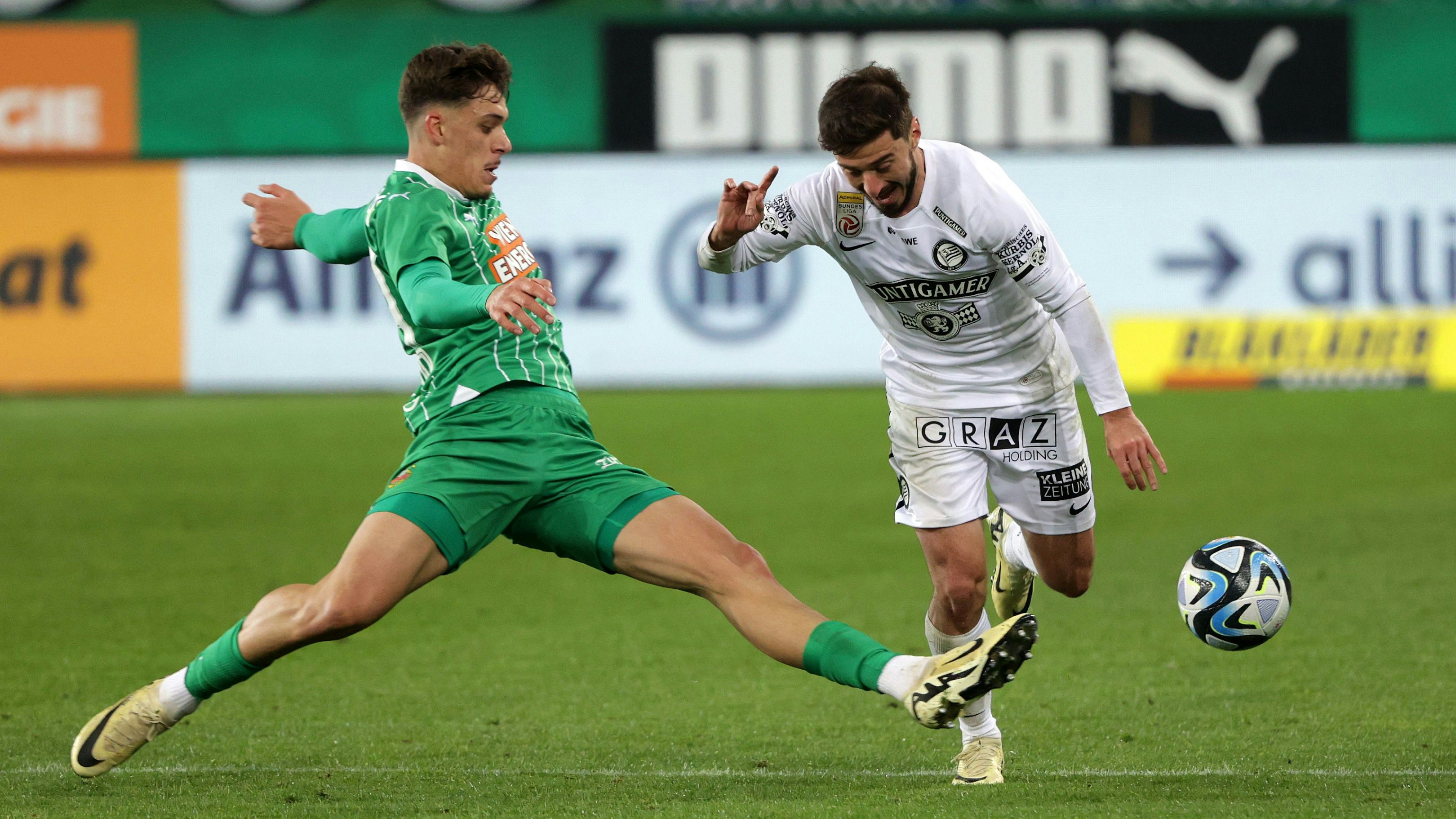 Innerhalb von zwei Wochen trifft Rapid das dritte Mal auf Sturm.