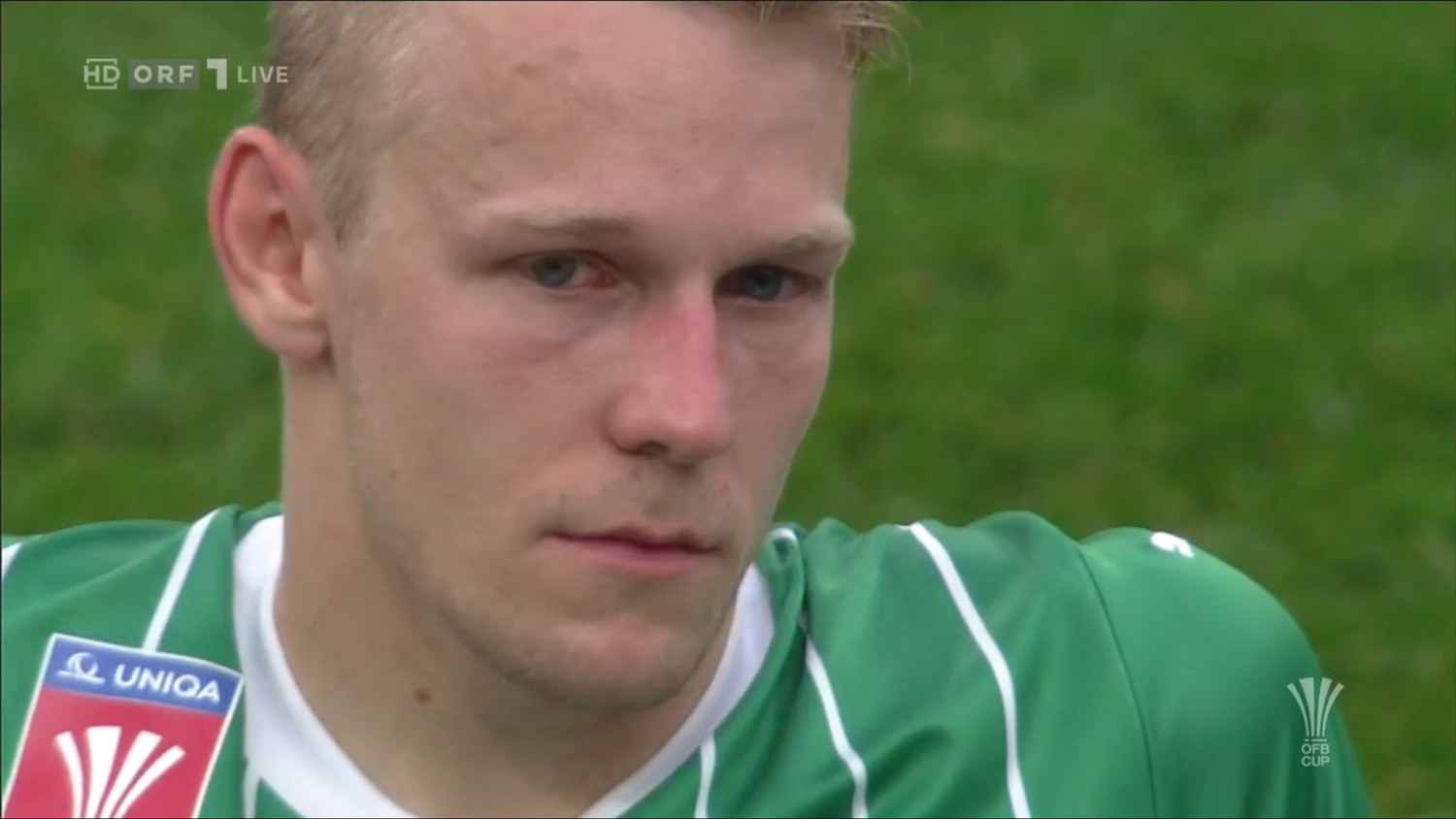 Tränen bei Marco Grüll: Der Werder-Neuzugang wird Rapid ohne Titel verlassen.