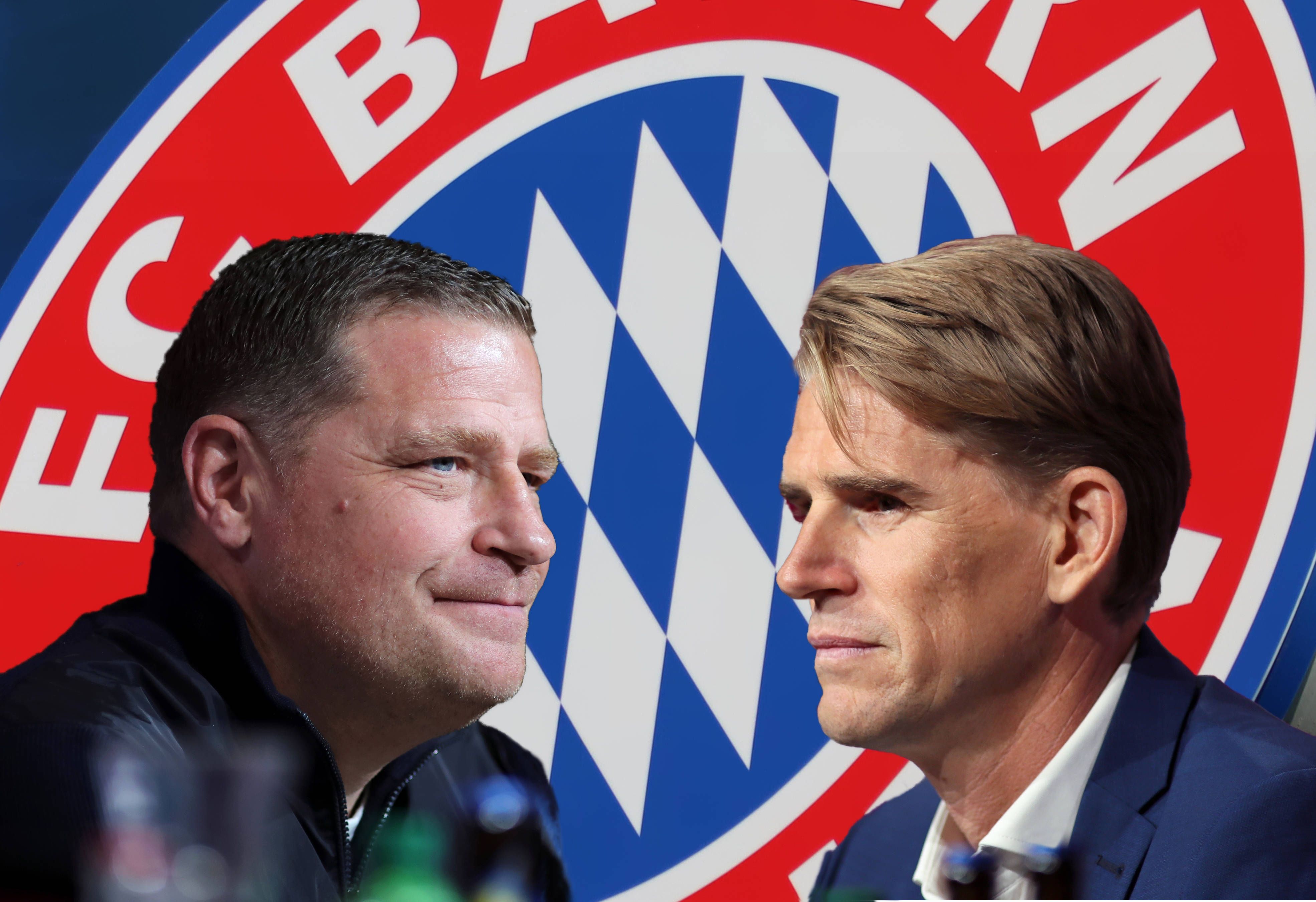 Bayern-Sportvorstand Max Eberl und Sportdirektor Christoph Freund. 