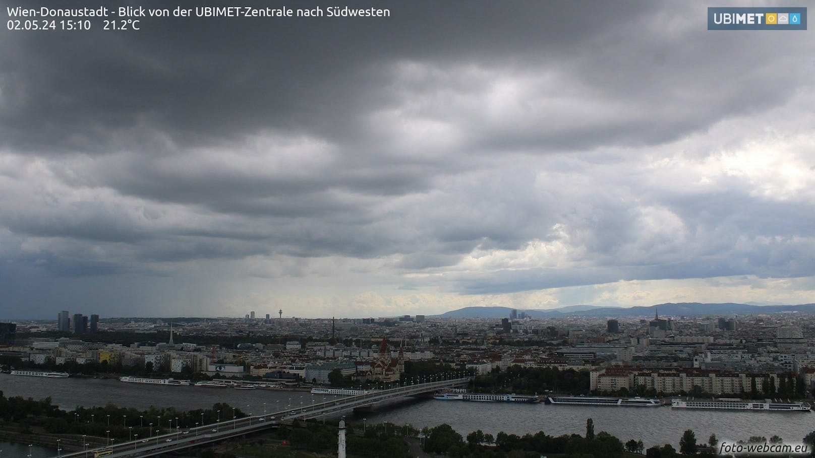 Donnerstagnachmittag fegte eine Regen-Walze über Wien hinweg.