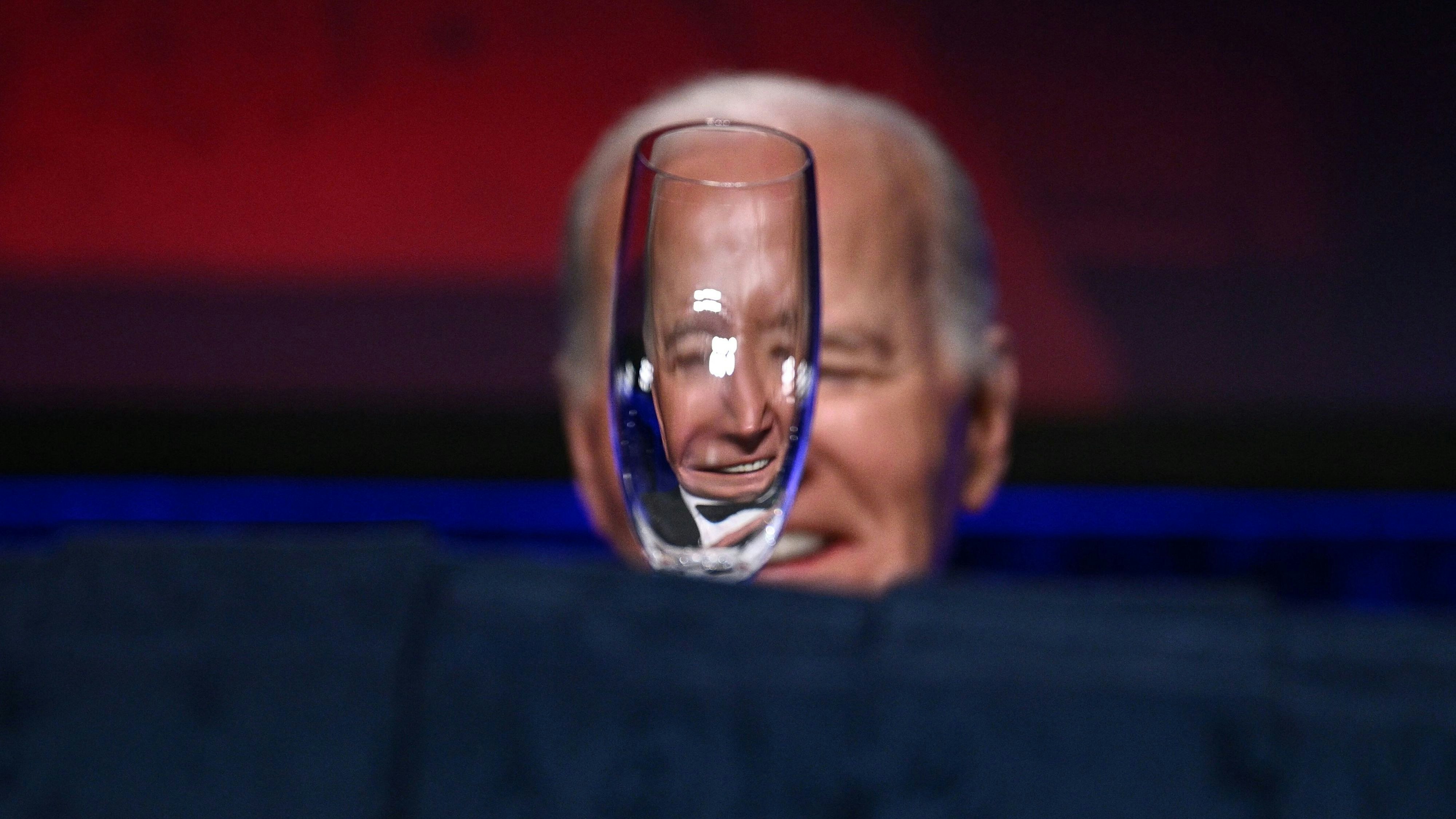 Schnappschuss vo US-Präsident Joe Biden am Korrespondenten-Dinner