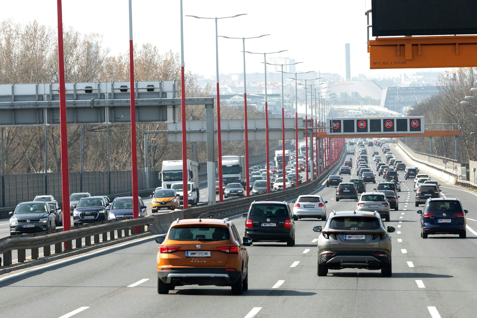 Die A23 gilt als meistbefahrener Straßenzug in Österreich.