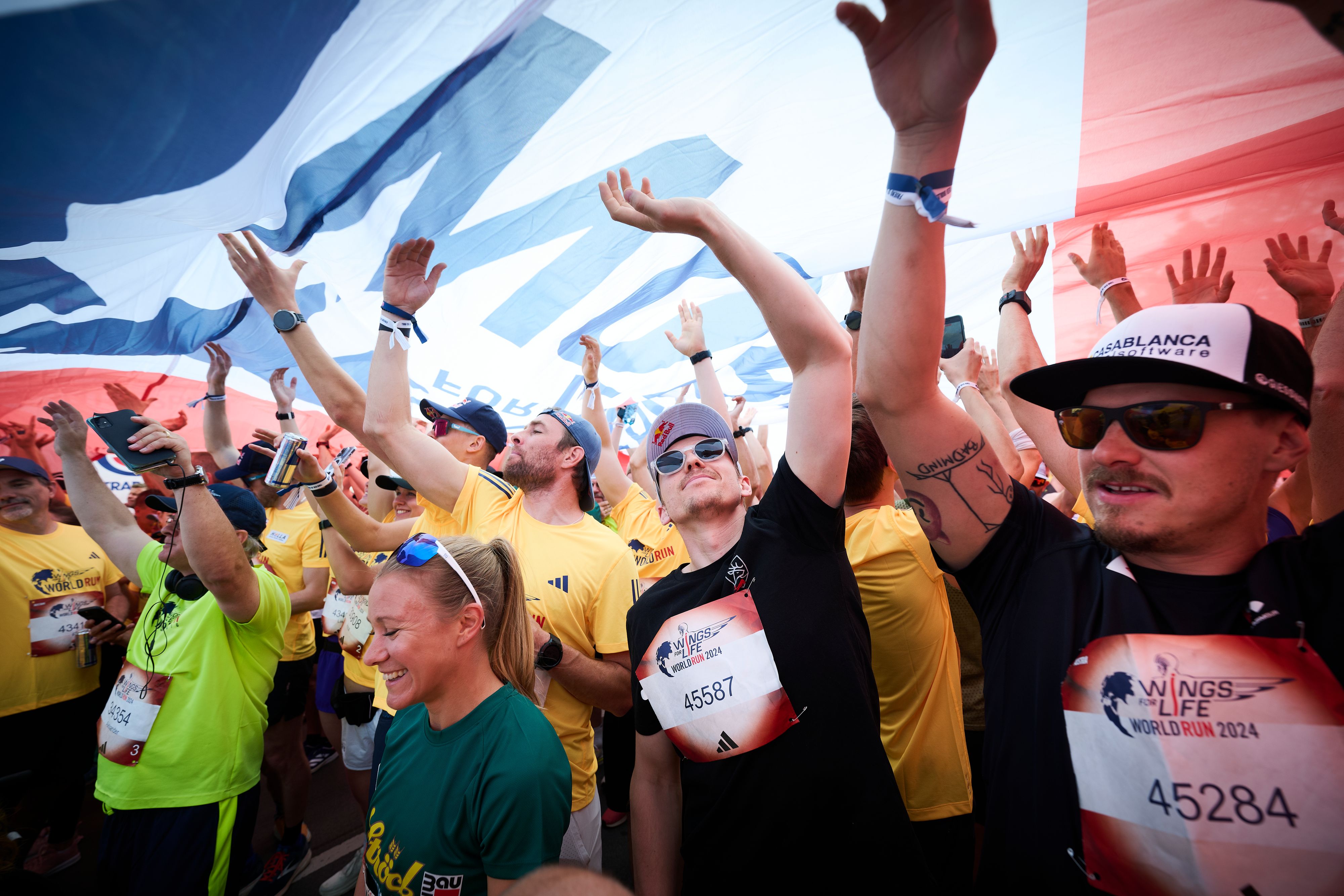 Manuel Feller, Henrik Kristoffersen und Co. beim Wings for Life Run in Wien.