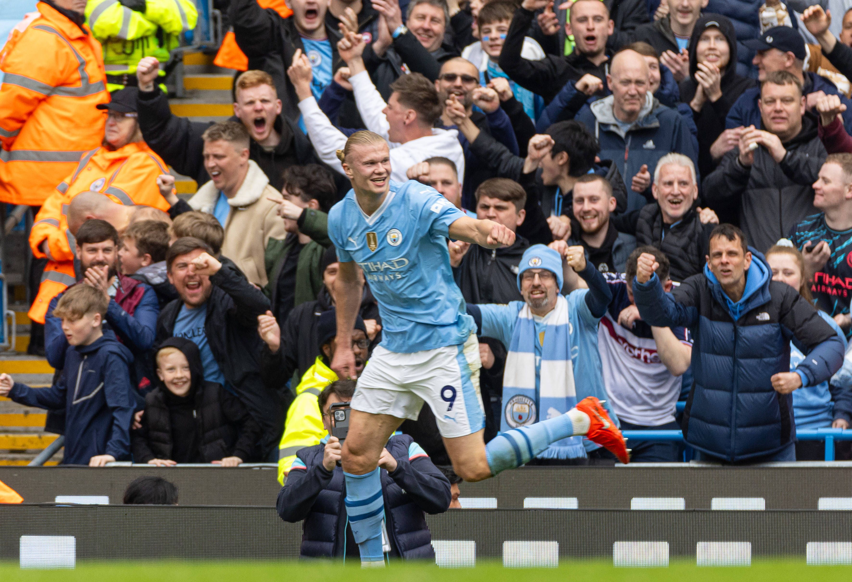 Erling Haaland erzielte im Spiel gegen Wolverhampton vier Tore.