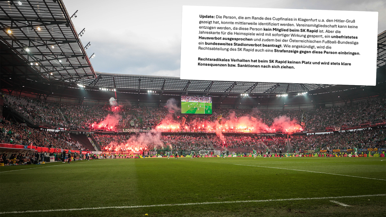 Rapid reagiert auf den Fan-Eklat beim Cupfinale.