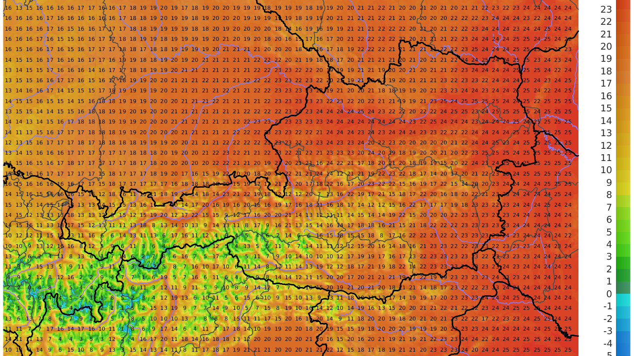 Höchstwerte am Montag