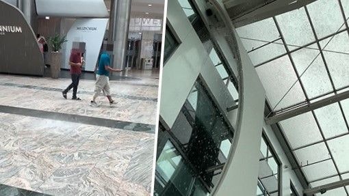 Heute.at - Land unter in Millennium City! Regen macht Kunden nass