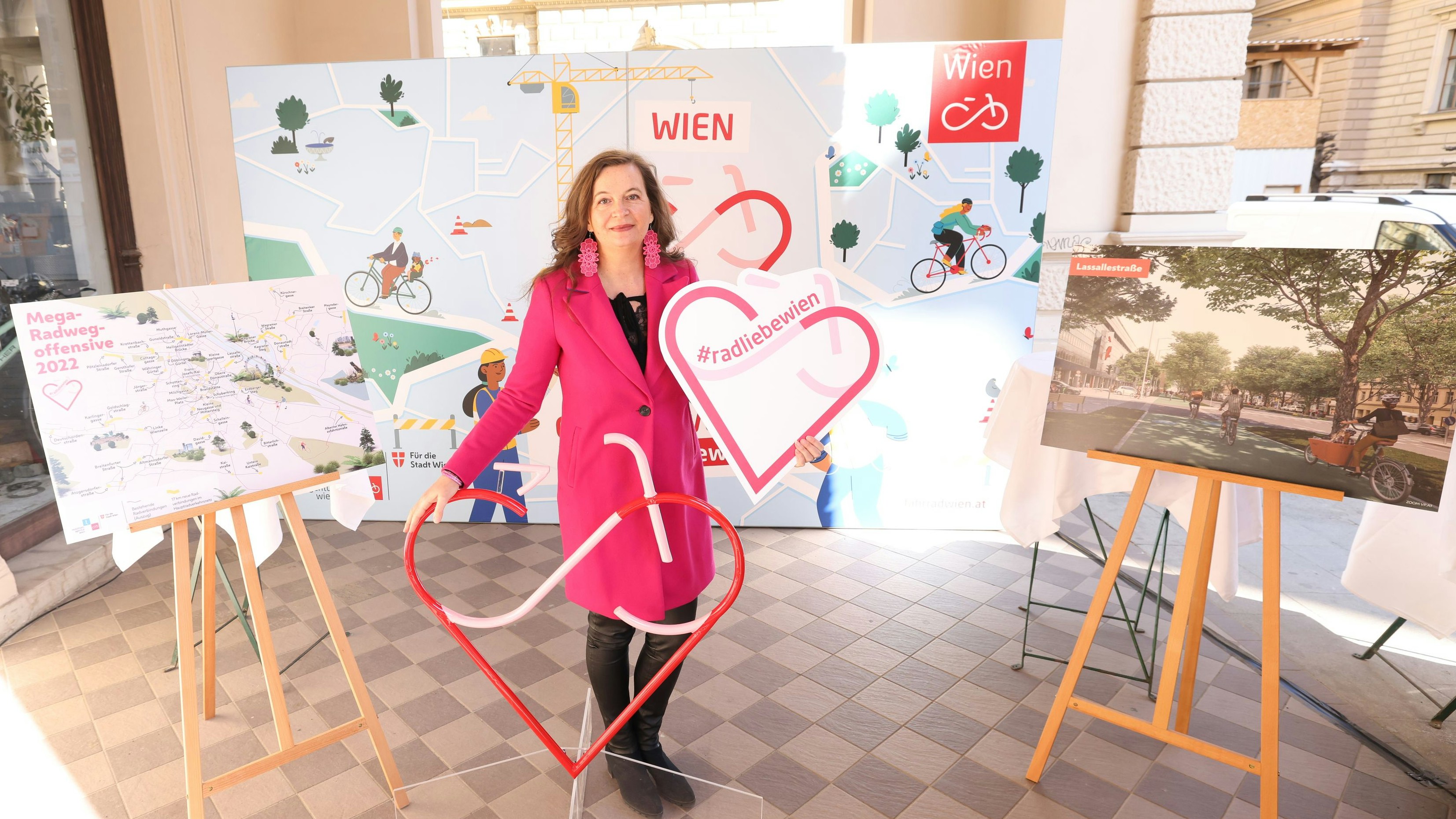 Planungsstadträtin Ulli Sima (SP) präsentierte die Radweg-Offensive. Diese geht nun weiter. 