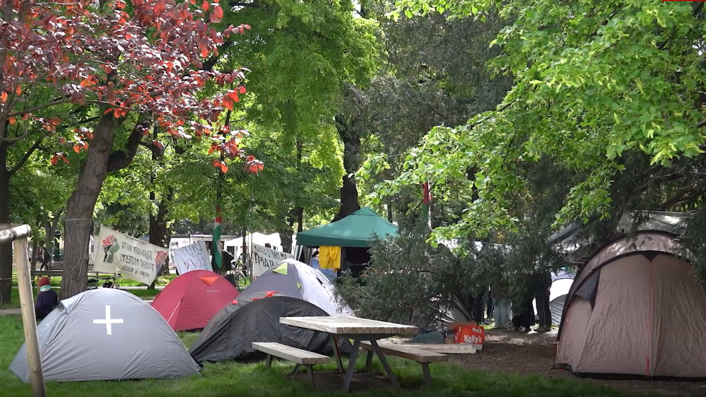 Das "Pro Palästina"-Protestcamp