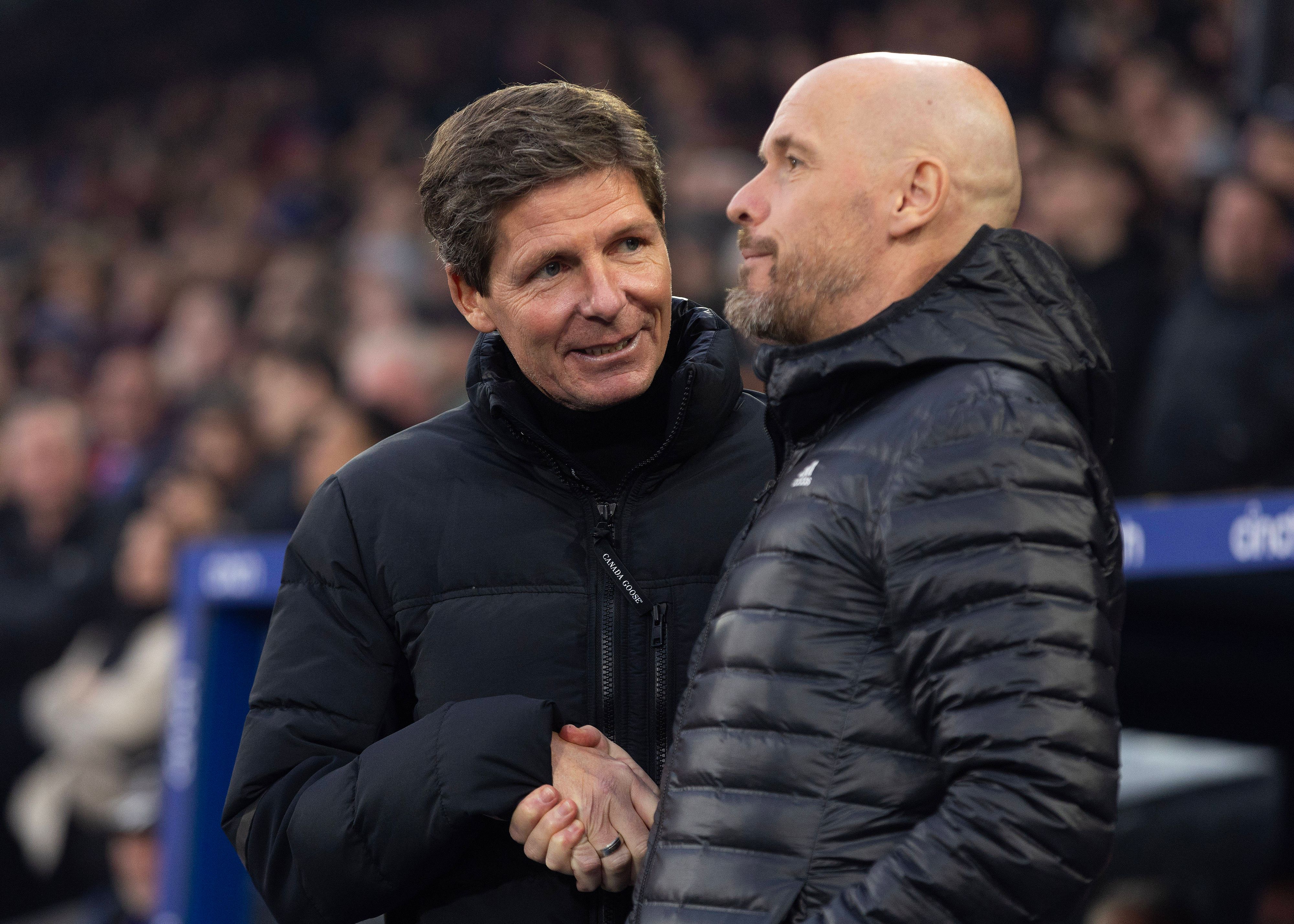Oliver Glasner und Erik ten Hag.