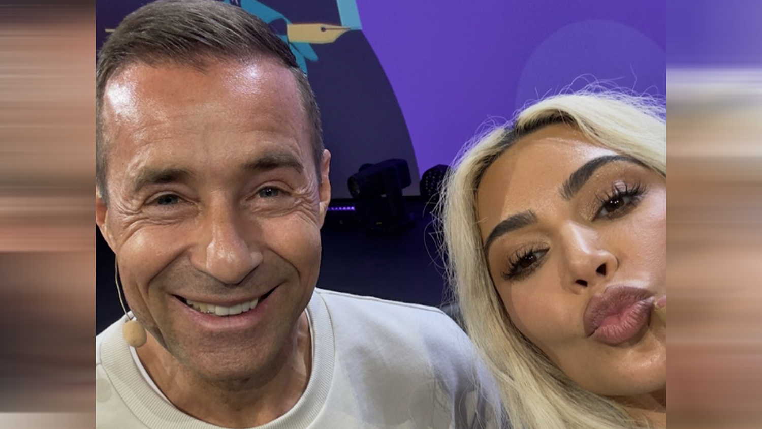 Kai Pflaume zeigt sich mit Kim Kardashian auf Social Media.