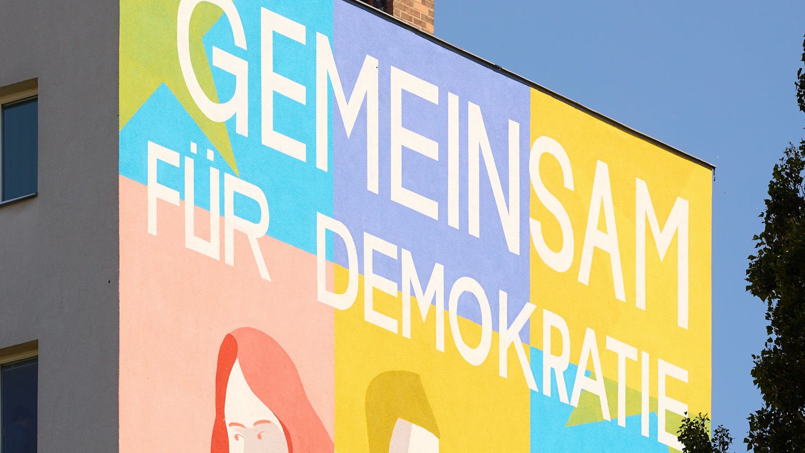 Das Muralprojekt soll auf die Europawahl 2024 aufmerksam machen.
