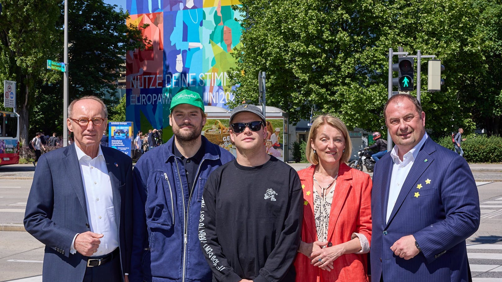 Othmar Karas, Emilio Epstein und Georg Johann Schuchlenz, Evelyn Regner, Alexander Nikolai.